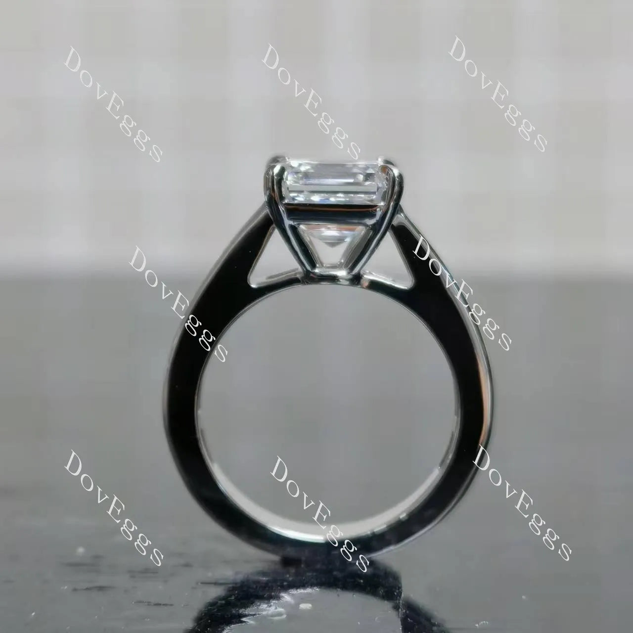 Channel pave engagement ring only semi-mount only(Exclusively to DovEggs Stones)