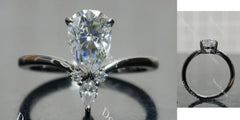 Doveggs art deco engagement ring only semi-mount only(Exclusively to DovEggs Stones)