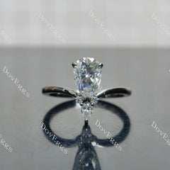 Doveggs art deco engagement ring only semi-mount only(Exclusively to DovEggs Stones)