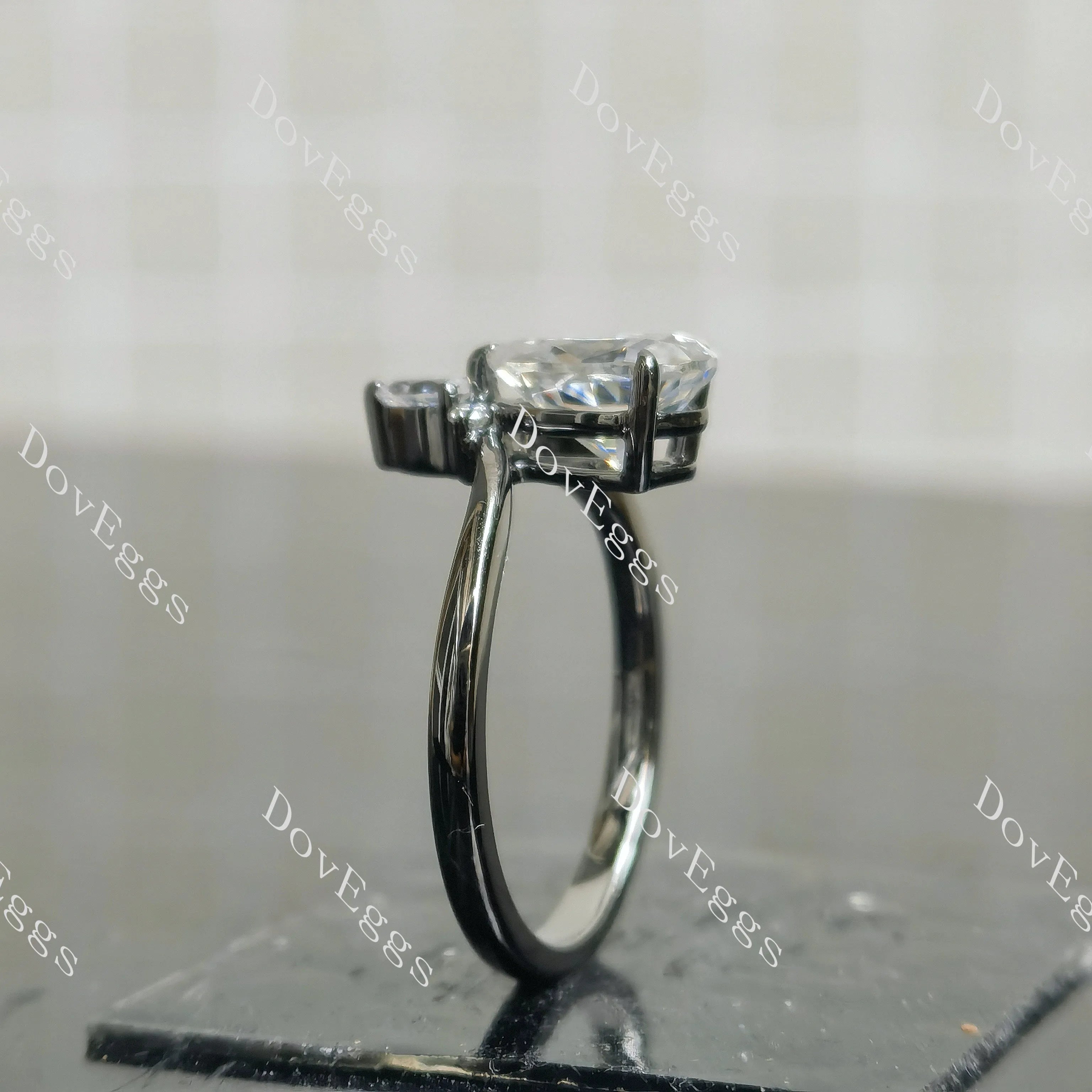 Doveggs art deco engagement ring only semi-mount only(Exclusively to DovEggs Stones)