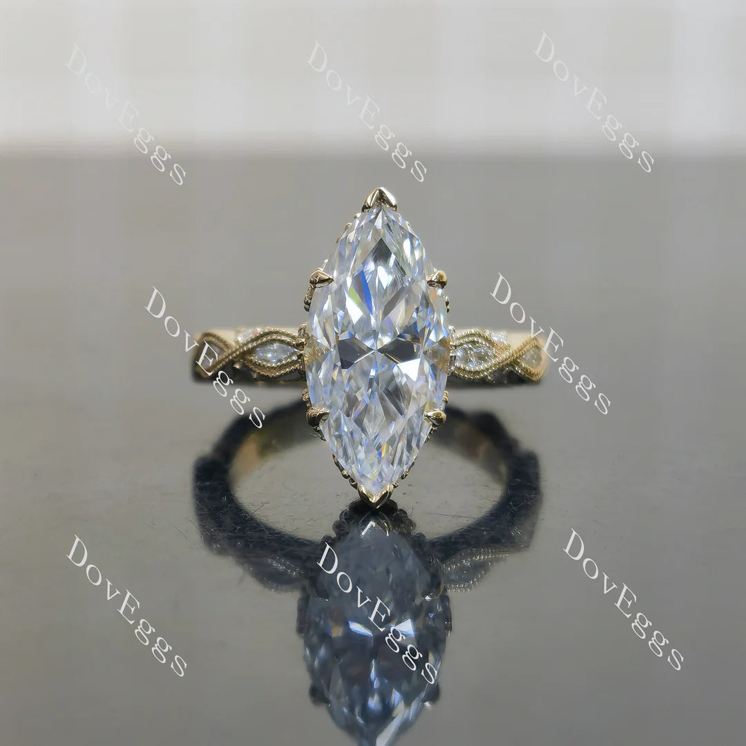 Doveggs vintage art deco engagement ring only semi-mount only(Exclusively to DovEggs Stones)