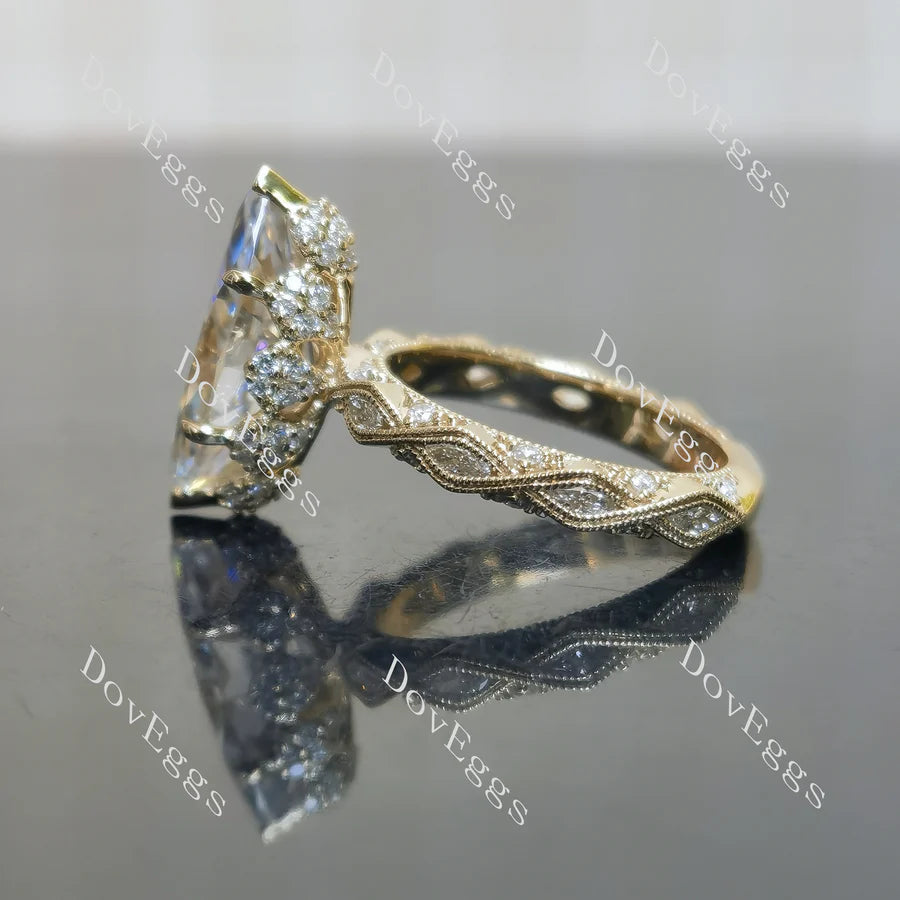 Doveggs vintage art deco engagement ring only semi-mount only(Exclusively to DovEggs Stones)