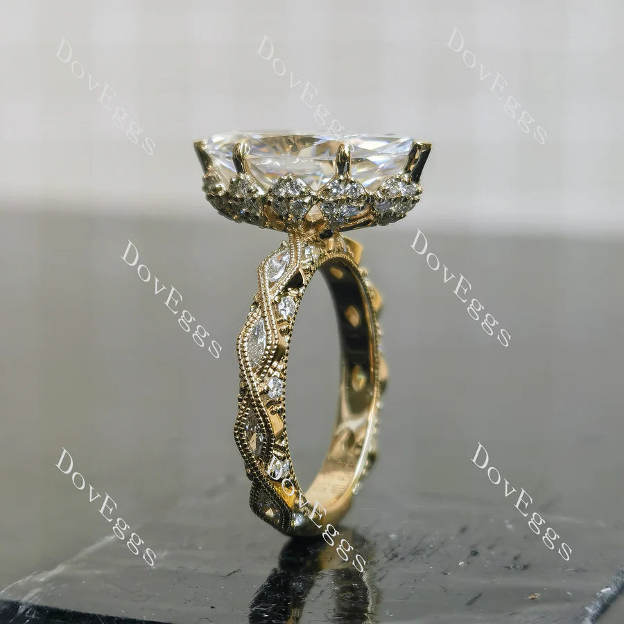 Doveggs vintage art deco engagement ring only semi-mount only(Exclusively to DovEggs Stones)