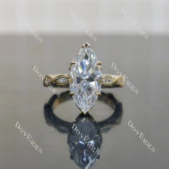 Marquise vintage art deco moissnaite engagement ring| DovEggs