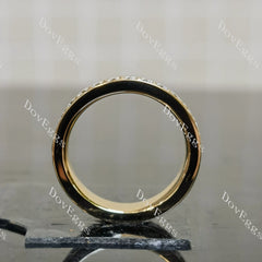 Round pave full eternity moissanite/lab grown diamond wedding band-4.5mm band width| DovEggs