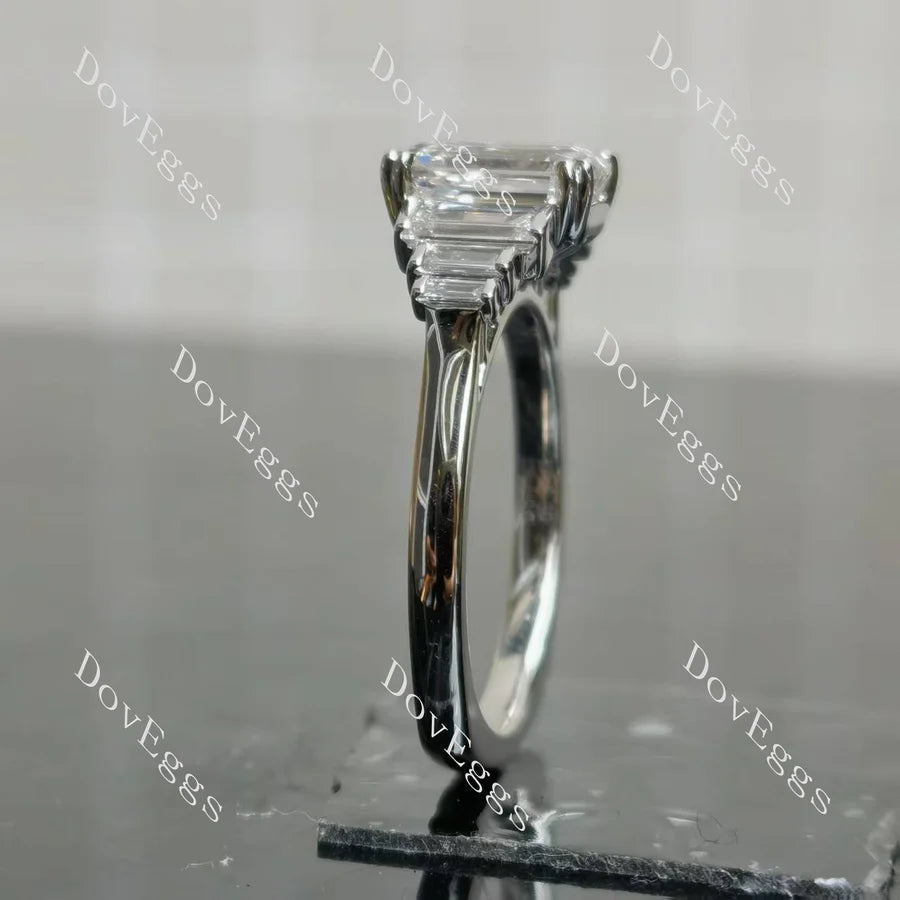 Pave side stones engagement ring only semi-mount only(Exclusively to DovEggs Stones)
