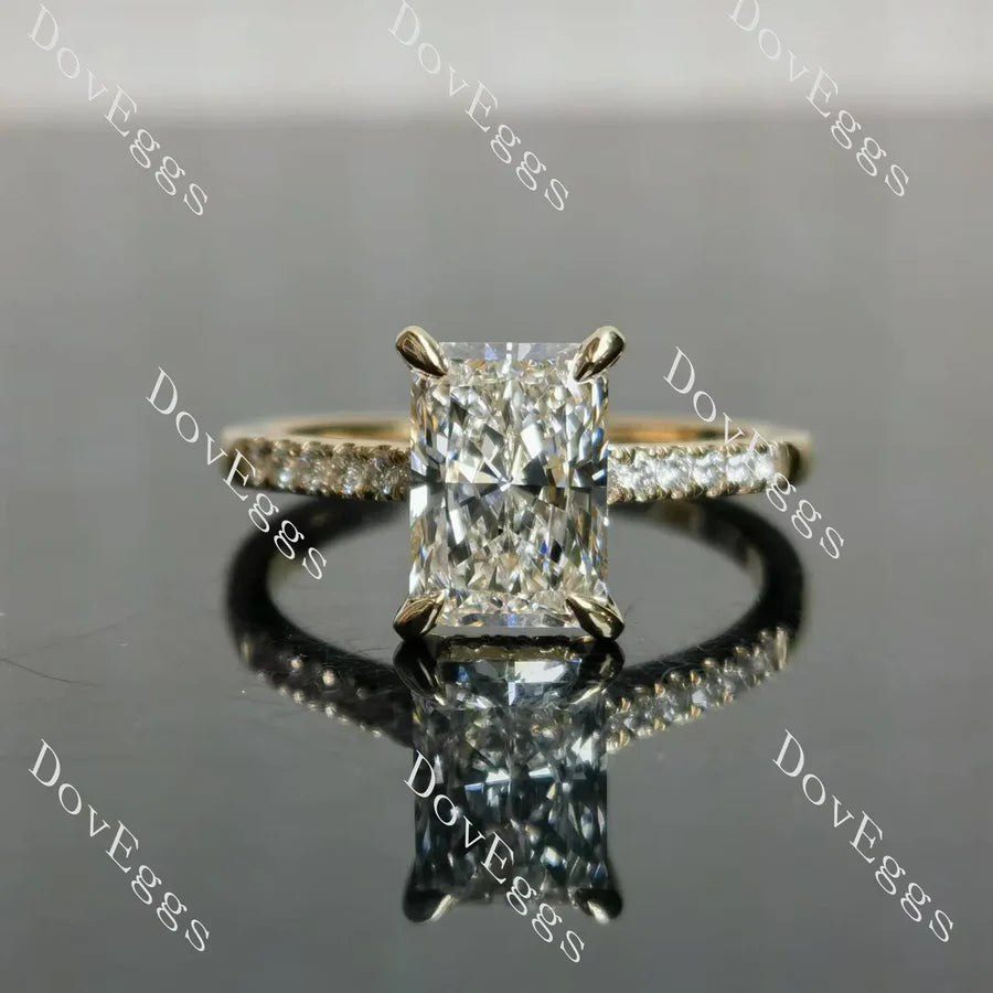 Pave fabulous lab diamond engagement ring set semi-mount only(Exclusively to DovEggs Stones)