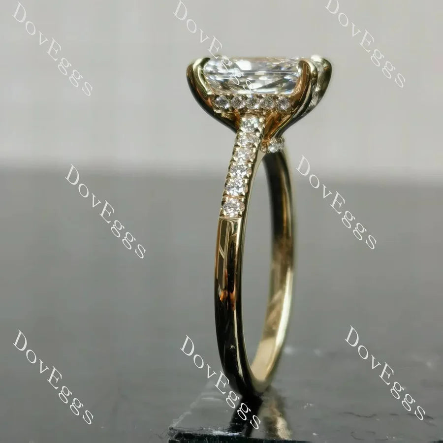 Pave fabulous lab diamond engagement ring set semi-mount only(Exclusively to DovEggs Stones)