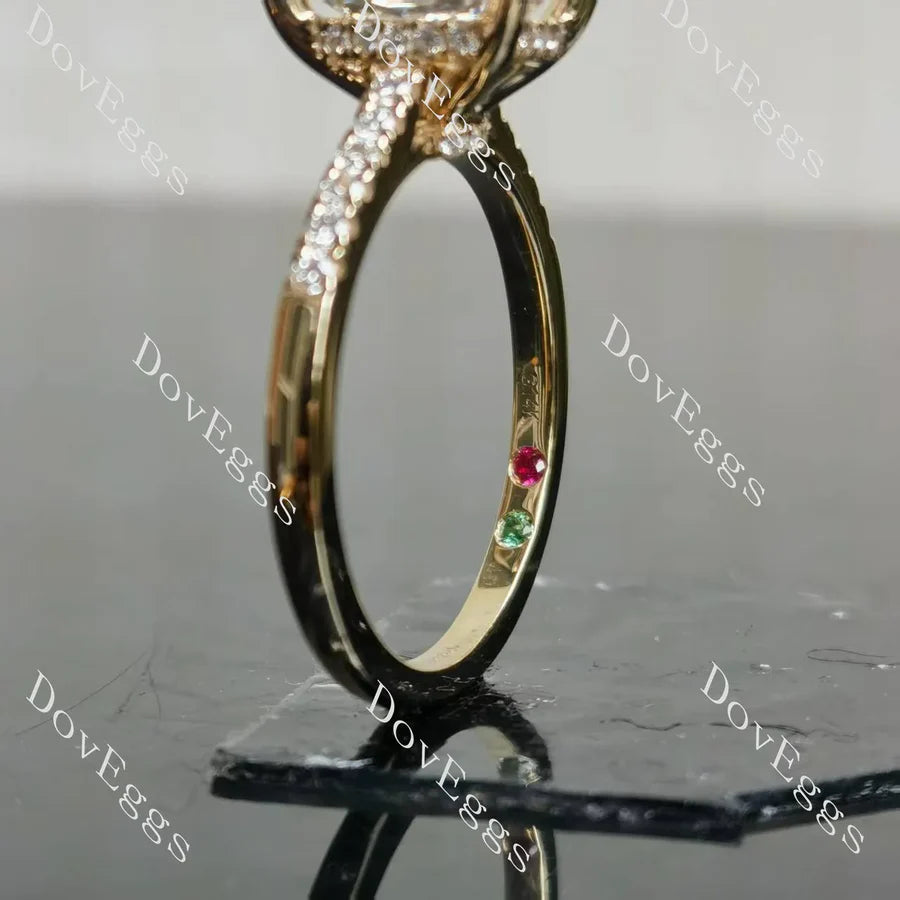 Pave fabulous lab diamond engagement ring set semi-mount only(Exclusively to DovEggs Stones)