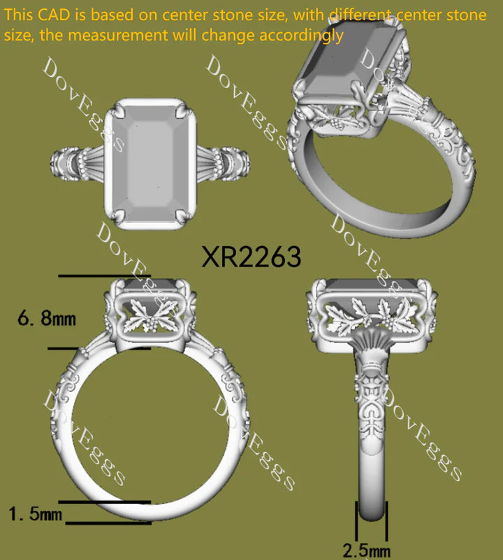 Beth's heirloom solitaire vintage art deco engagement ring semi-mount only(Exclusively to DovEggs Stones)