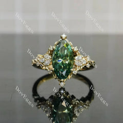 Vintage pave art deco engagement ring semi-mount only(Exclusively to DovEggs Stones)