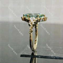 Vintage pave art deco engagement ring semi-mount only(Exclusively to DovEggs Stones)