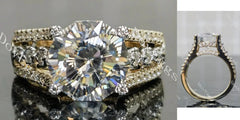 Kaleidoscope pave vintage engagement ring only semi-mount only(Exclusively to DovEggs Stones)