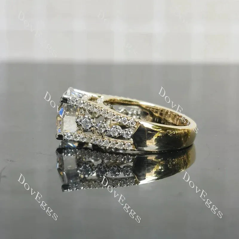 Kaleidoscope pave vintage engagement ring only semi-mount only(Exclusively to DovEggs Stones)