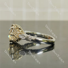Vintage art deco engagement ring only semi-mount only(Exclusively to DovEggs Stones)
