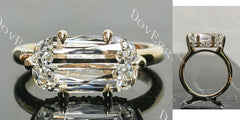 Hidden halo lab diamond engagement ring only semi-mount only(Exclusively to DovEggs Stones)