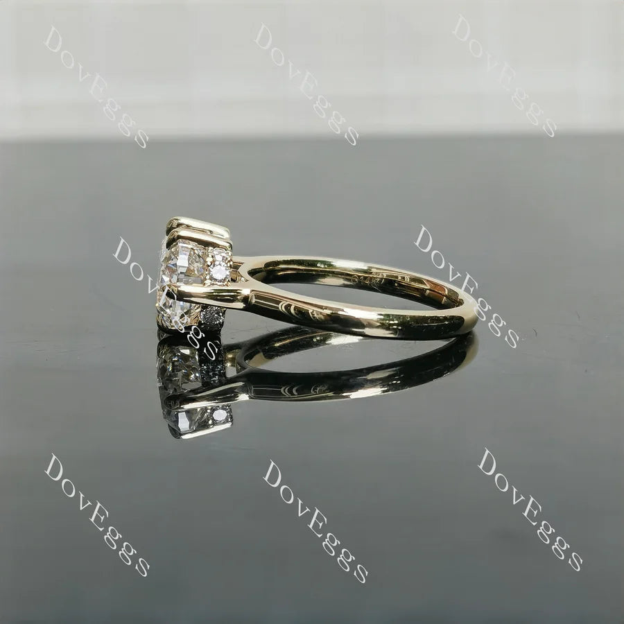 Hidden halo lab diamond engagement ring only semi-mount only(Exclusively to DovEggs Stones)