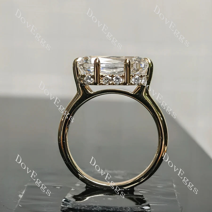 Hidden halo lab diamond engagement ring only semi-mount only(Exclusively to DovEggs Stones)