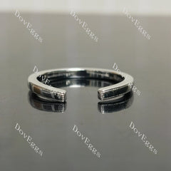 Stacking open plain wedding band-2.0mm band width| DovEggs