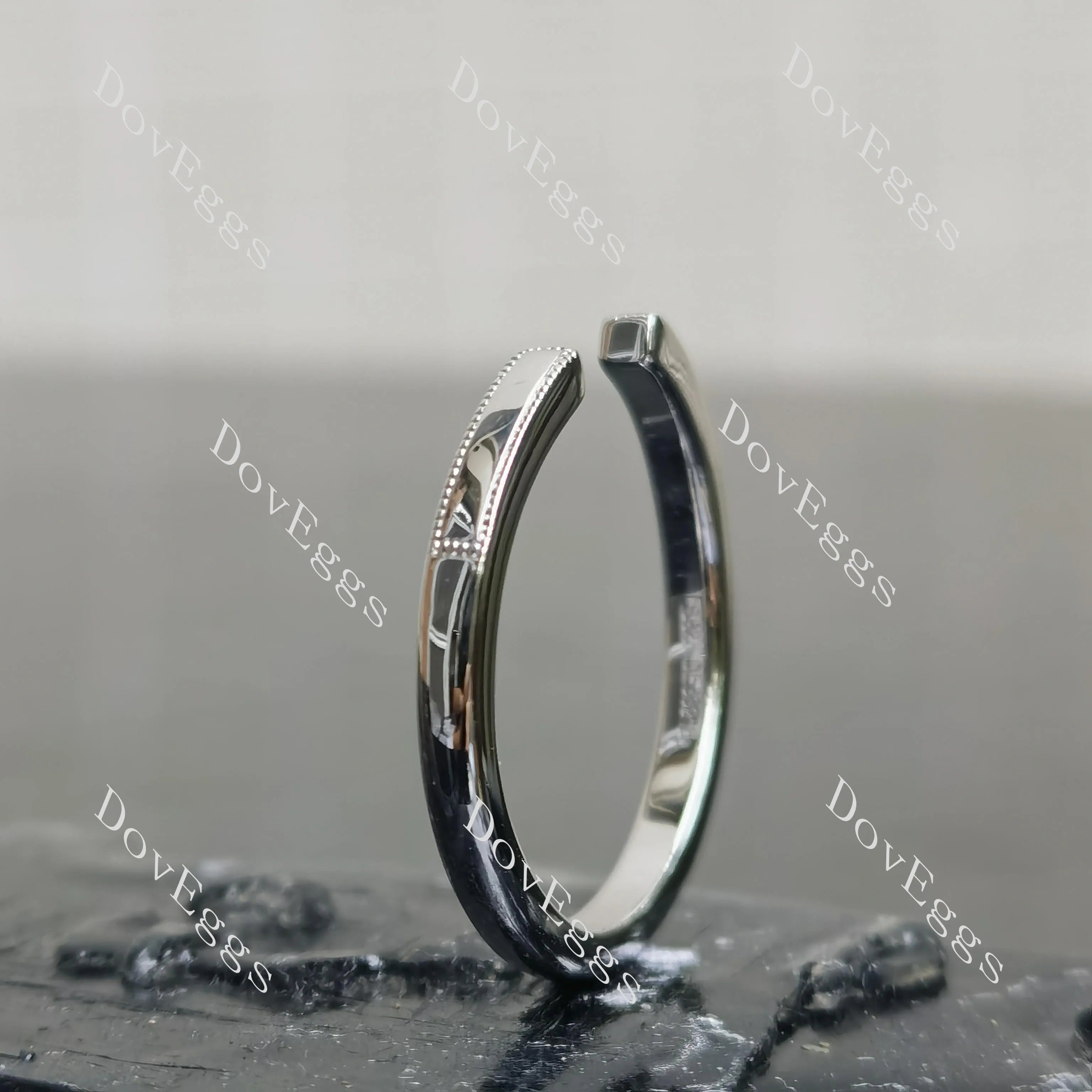 Stacking open plain wedding band-2.0mm band width| DovEggs