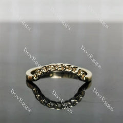 Link chain plain wedding band-1.9mm band width| DovEggs