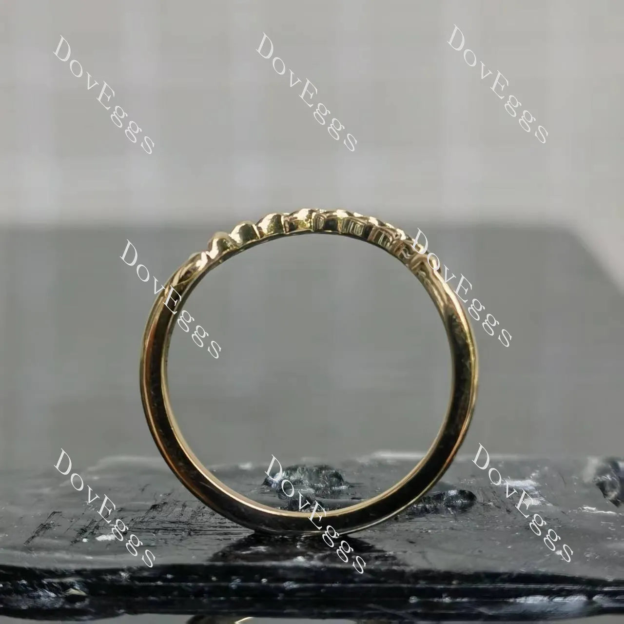 Link chain plain wedding band-1.9mm band width| DovEggs