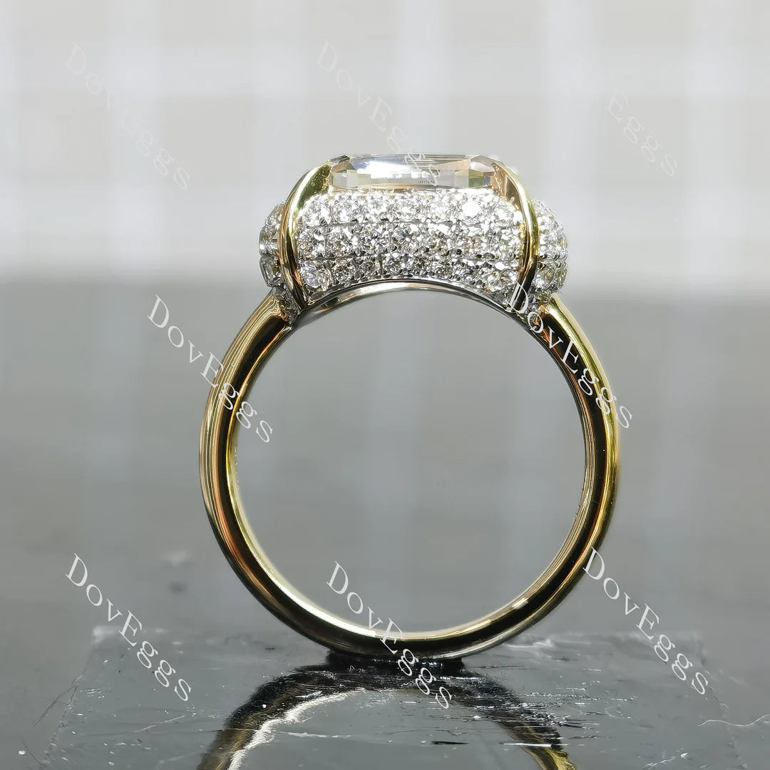 A girl's best friend-Cushion multi layer halo lab diamond engagement ring only semi-mount only(Exclusively to DovEggs Stones)