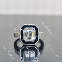 Pave halo lab diamond engagement ring only semi-mount only(Exclusively to DovEggs Stones)