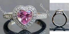 Halo vintage pave lab diamond engagement ring only semi-mount only(Exclusively to DovEggs Stones)