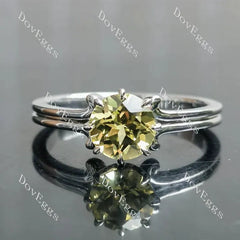 Solitaire split shank lab diamond engagement ring semi-mount only(Exclusively to DovEggs Stones)
