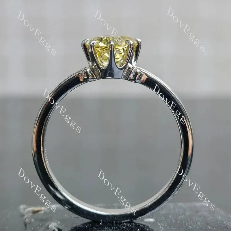 Solitaire split shank lab diamond engagement ring semi-mount only(Exclusively to DovEggs Stones)