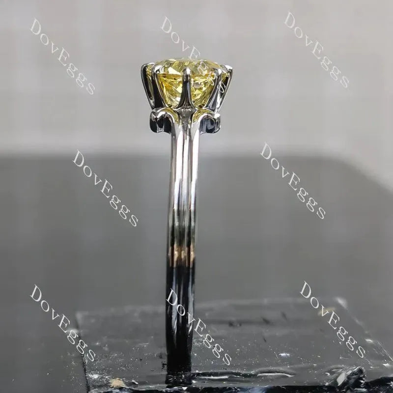 Solitaire split shank lab diamond engagement ring semi-mount only(Exclusively to DovEggs Stones)