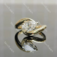 Solitaire ethical lab diamond engagement ring only semi-mount only(Exclusively to DovEggs Stones)