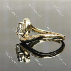 Solitaire ethical lab diamond engagement ring only semi-mount only(Exclusively to DovEggs Stones)