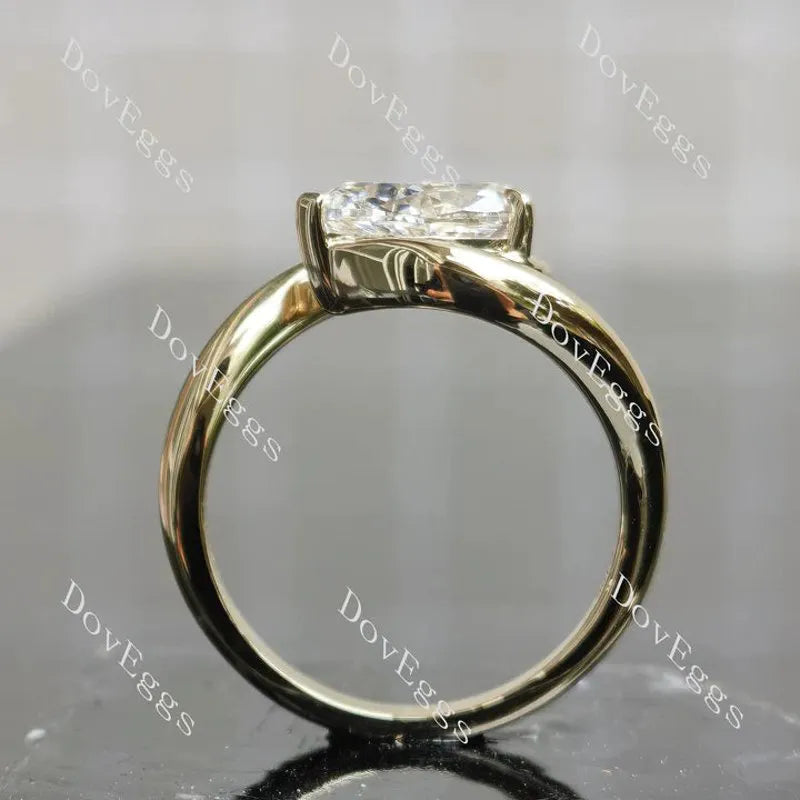 Solitaire ethical lab diamond engagement ring only semi-mount only(Exclusively to DovEggs Stones)