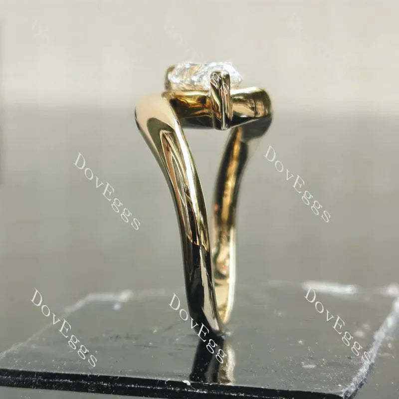 Solitaire ethical lab diamond engagement ring only semi-mount only(Exclusively to DovEggs Stones)