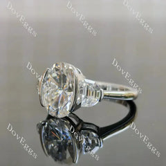Three stones ethical lab diamond engagement ring only semi-mount only(Exclusively to DovEggs Stones)