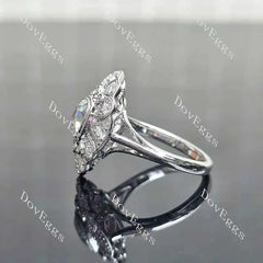Bezel milgrain vintage engagement ring only semi-mount only(Exclusively to DovEggs Stones)