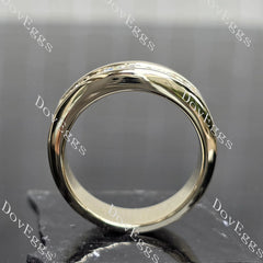 Princess channel set moissanite engagement ring/wedding band for man| Doveggs