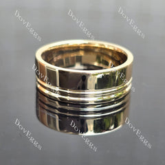 Vintage plain wedding band-7.0mm band width| Doveggs