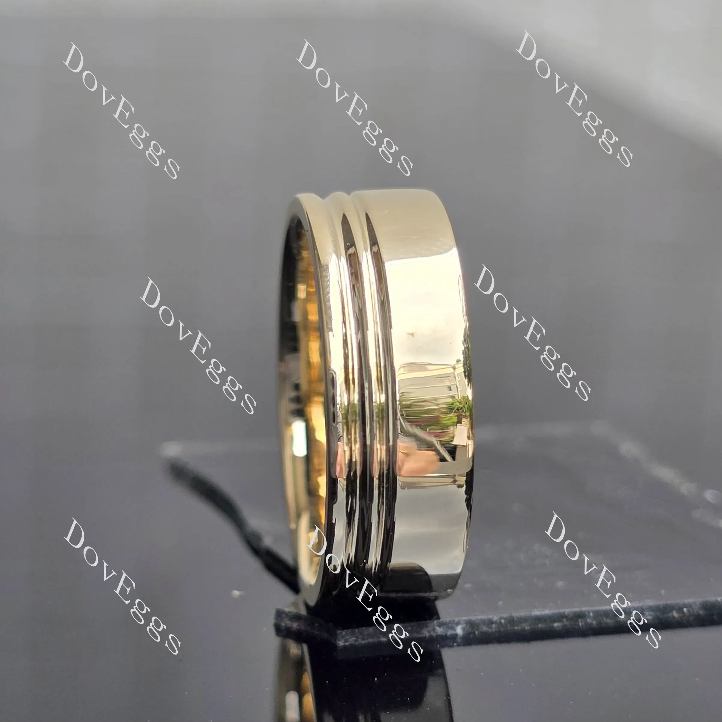 Vintage plain wedding band-7.0mm band width| Doveggs