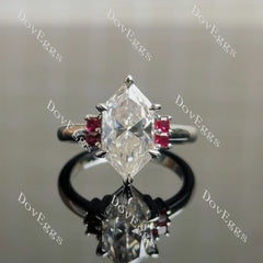 Brenn-Marquise side stones moissanite engagement ring| DovEggs