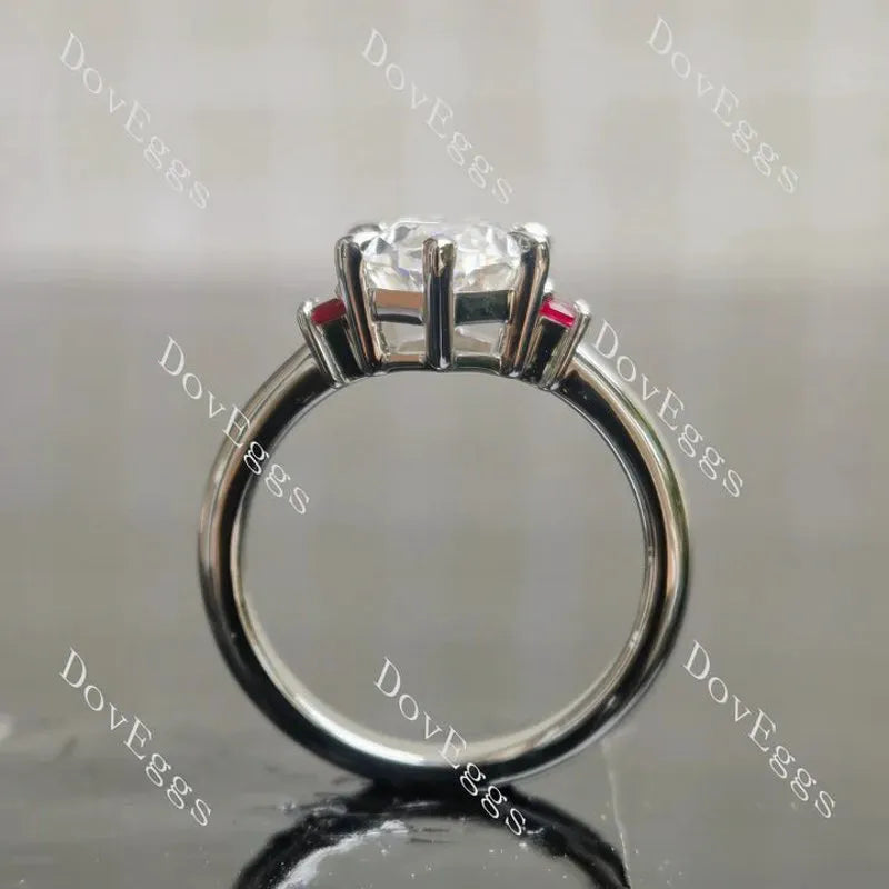 Brenn-Marquise side stones lab diamond engagement ring semi-mount only(Exclusively to DovEggs Stones)