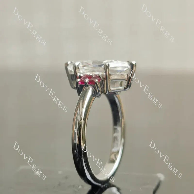 Brenn-Marquise side stones lab diamond engagement ring semi-mount only(Exclusively to DovEggs Stones)
