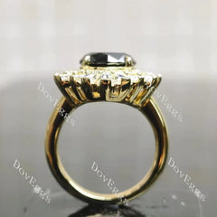 Halo vintage lab diamond engagement ring semi-mount only(Exclusively to DovEggs Stones)