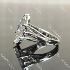 Split shanks vintage lab diamond engagement ring semi-mount only(Exclusively to DovEggs Stones)