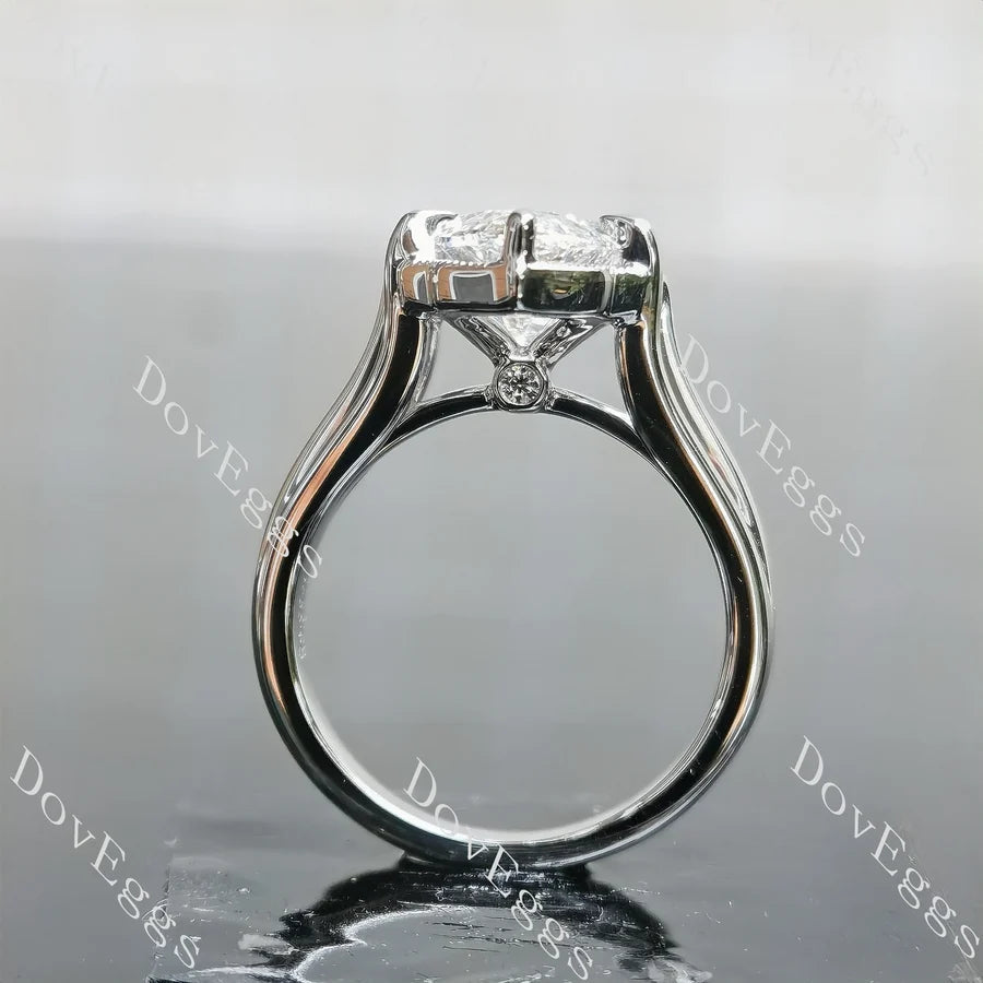 Split shanks vintage lab diamond engagement ring semi-mount only(Exclusively to DovEggs Stones)