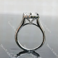 Split shanks vintage lab diamond engagement ring semi-mount only(Exclusively to DovEggs Stones)
