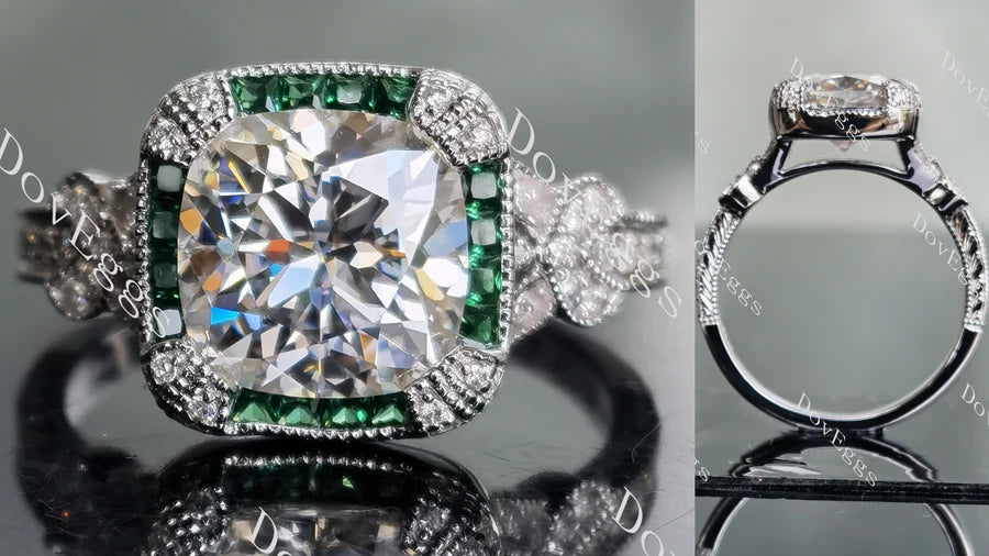 Doveggs halo engagement ring only semi-mount only(Exclusively to DovEggs Stones)