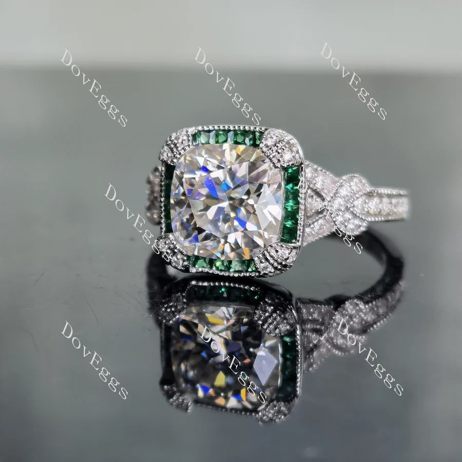 Doveggs halo engagement ring only semi-mount only(Exclusively to DovEggs Stones)